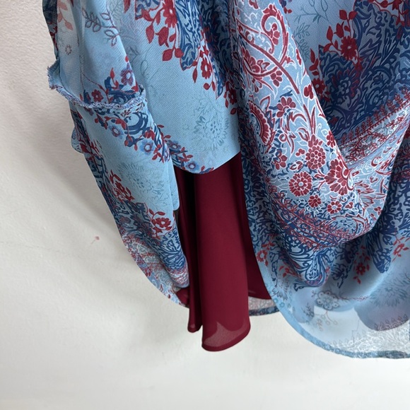 (T2) VINTAGE Y2K CAROLE LITTLE PARADISE PAISLEY MIDI DRESS BOHEMIAN-SIZE 14 P - Picture 7 of 15